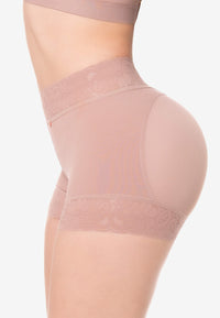 Short Alessia extracorto con realce Cocoa