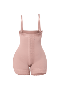 Faja Valeria strapless cachetera con Broche Cocoa